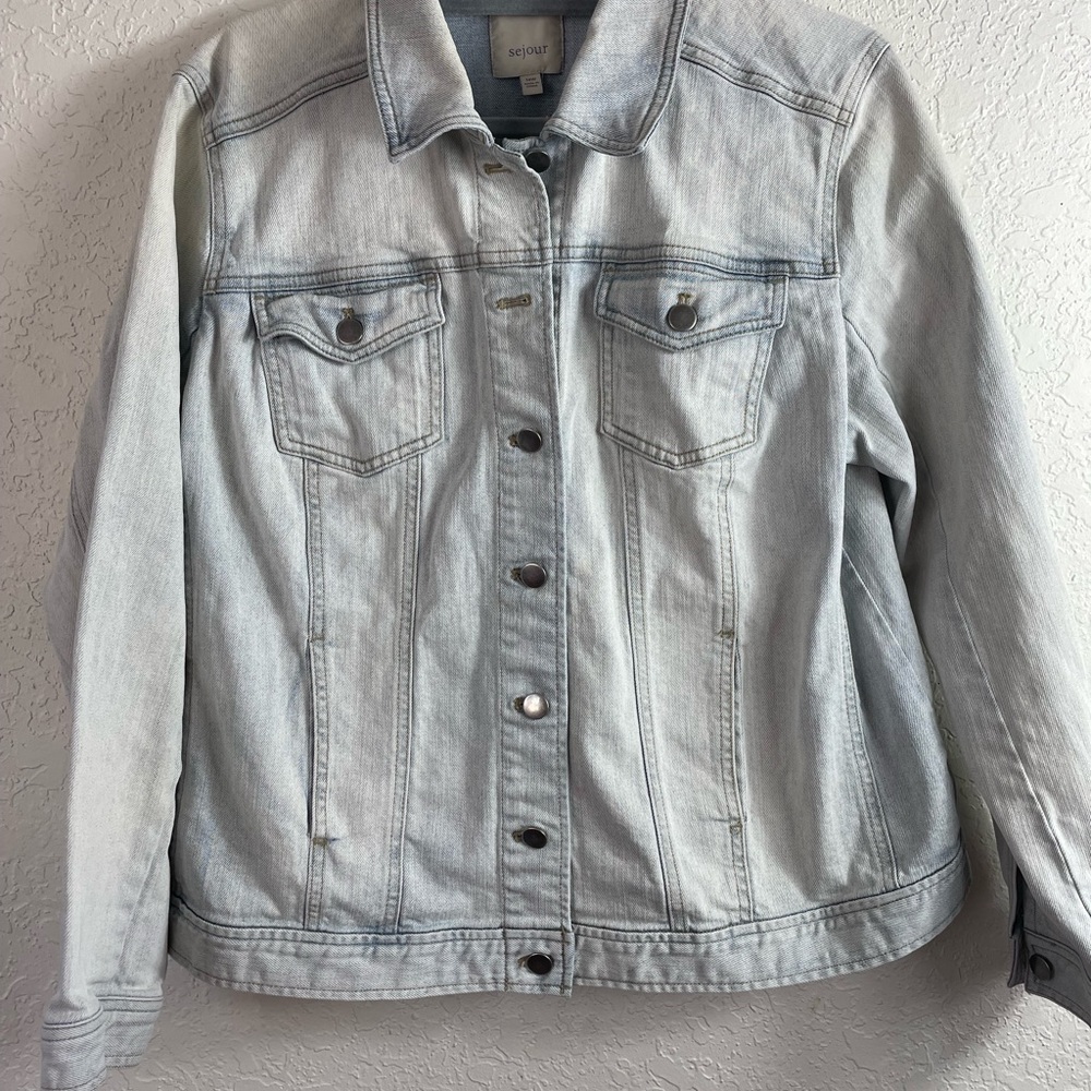 Sejour Trucker Style Denim Jacket Sz 14